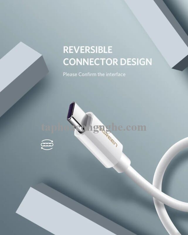 Ugreen 40887 0.5M 5A màu Trắng Dây USB sang USB Type-C vỏ ABS US253 30040887